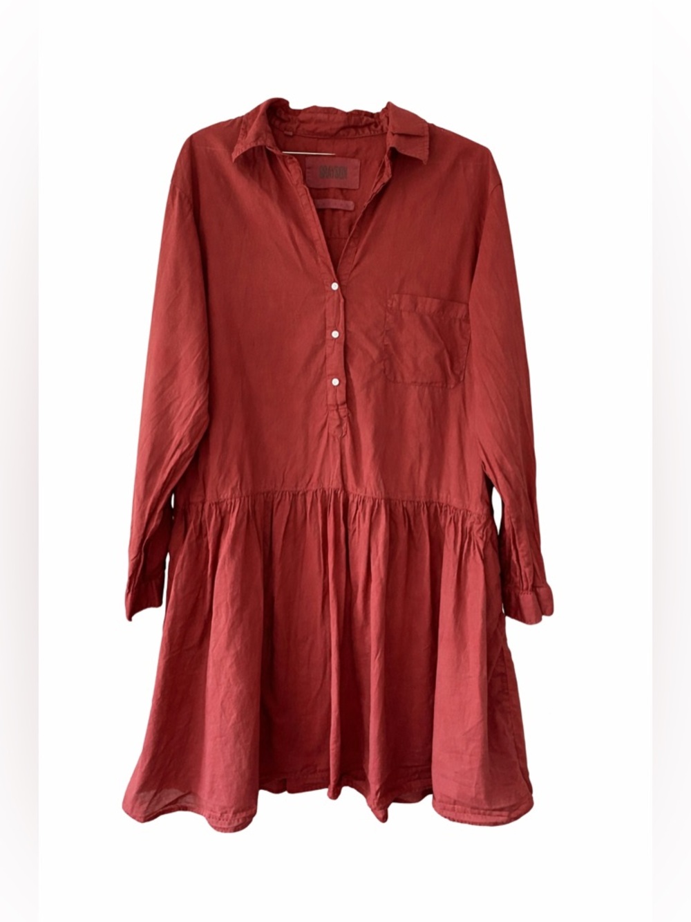 Greyson Changemaker Shirt Dress Size 5 Cotton Tiered Button